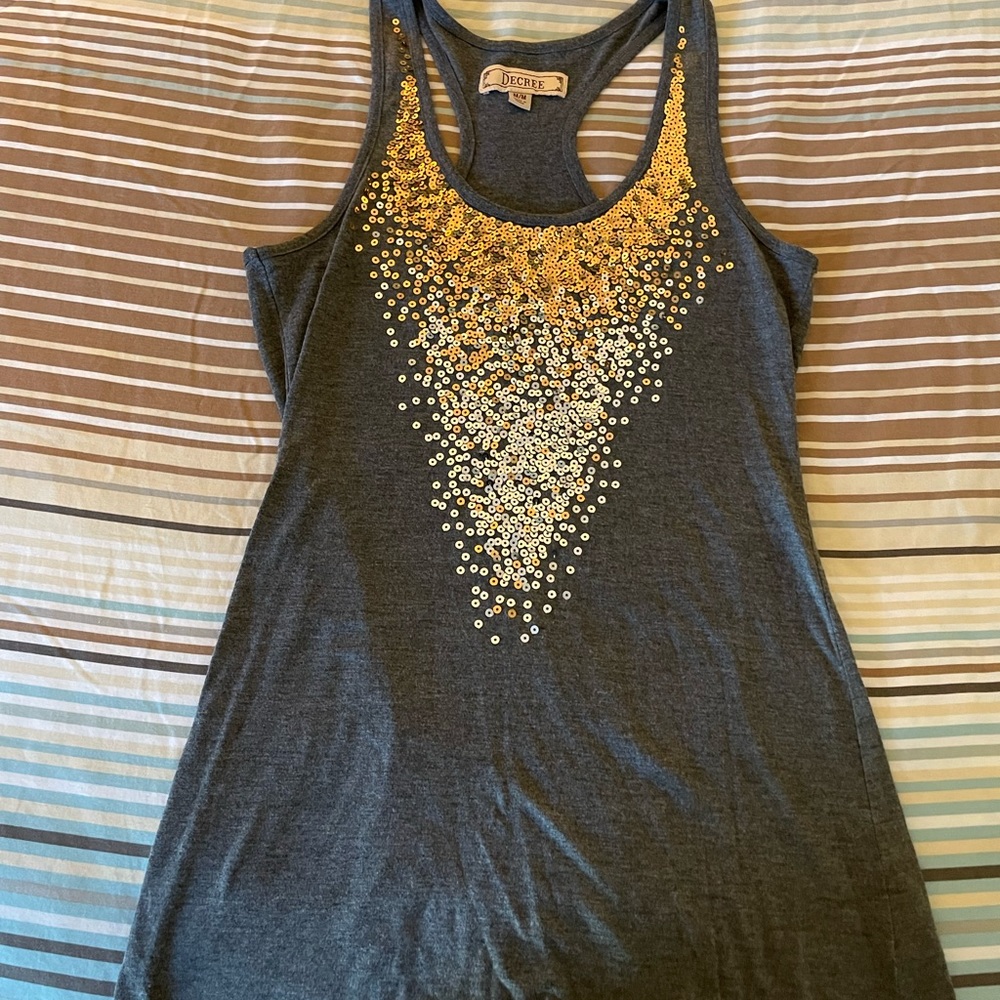 Gold Sequined Tank